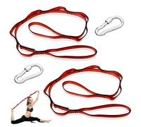 GZLFH Paquete de 2 Daisy Chain, Correa de extensión para Hamaca de Yoga, Correa de Banda de Ejercicio de poliéster Ajustable y 2 mosquetones de Tornillo de Acero Inoxidable para Escalada y Yoga aéreo