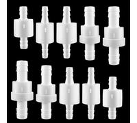 GZLFH Válvula Antirretorno de Plástico - Válvulas de Comprobación Agua 10Pz | 4 mm 6 mm 8 mm 10 mm 12 mm Válvula Antirretorno Desague para Agua, Aire Líquido, Combustible y Gas