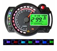 GZLMMY 299 MPH/KPH - Tacómetro digital LCD digital odómetro universal para moto en y7 colores ajustables