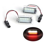 GZLMMY Luz LED de bienvenida de cortesía blanca y roja de 12 V, superbrillante, sin errores, para puerta lateral de emergencia (blanco)
