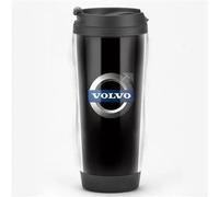 GZLYLY Coche Taza térmica para Volvo S80, Acero Inoxidable, con Tapa, con Logotipo, Doble Pared, Aislante, Taza de Viaje Termo de café para Coche Oficina Camping,Black B