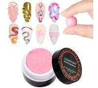 GZMAYUEN gel de extensión de uñas de color rosa sólido UV, 15 ml, decoración 3D, gel duro