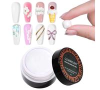 GZMAYUEN Gel de uñas sólido 15 ml, color blanco, para reconstrucción