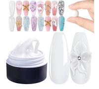 GZMAYUEN Gel de uñas sólido 15ml, color blanco, para reconstrucción