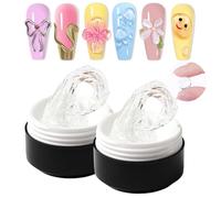 GZMAYUEN Gel Solido 3D para Uñas - Transparente Non-stick Gel Constructor Uñas Solid Builder Nail uñas 2 * 15ml