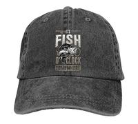 GZMQMOKD Gorra béisbol para Hombres algodón Puro, es Pescado en algún Lugar Gorra béisbol para Hombres Sombreros Mujer Visera protección Snapback Carpa Pesca Arte Arte Gorras, Regalos Navidad