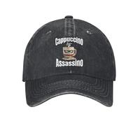 GZMQMOKD Gorra de béisbol para Hombre Casual Cappuccino Assassino Cafe Café Gorras de béisbol Unisex Denim Sun Cap Italian Brainrot Actividades al Aire Libre Gorras Ajustables Regalo
