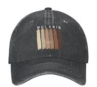 GZMQMOKD Gorra de béisbol para Hombre Melanin Shades Black Pride Conjunto de Gorra de béisbol para Hombres y Mujeres Sombreros Vintage Gorra de Sol del Mes de la Historia Negra Regalo Ajustable