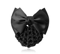 GZNB Moño fácil, Pinza para el Pelo con Lazo y Red, para Pelo de Ballet, para Mujeres y Niñas, Negro, Clásico, 1 unidad