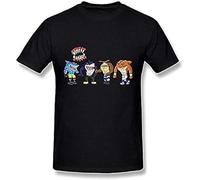 GZNDBFMEP Men's Cartoon Street Sharks Short Sleeve Cotton T-Shirt