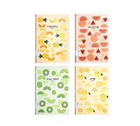 GZQHAZYW Cuaderno, libro de costura especial for estudiantes de secundaria for practicar el libro de líneas horizontales, colores combinados, patrón de frutas, versátil y elegante(B,8PCS)
