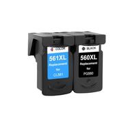 GZQHAZYW Rendimiento del Cartucho de Tinta PG560XL PG 560 XL CL561XL remanufacturado Compatible con TS5350 TS5351 TS5352 TS5353 TS7450 7451(1set 2pcs)