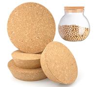 GZqiancang 4 tapones de corcho, tapones de corcho de madera cónicos para proyectos de bricolaje, suministros de cocina, manualidades, vasos y botellas (110 x 90 x 30 mm/140 x 120 x 30 mm)