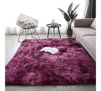 GZQIAWY Alfombras Alfombras Suaves De Felpa con TeñIdo Anudado para Dormitorio,Sala De Estar,Alfombras Antideslizantes,Alfombras para HabitacióN De NiñOs Fucsia 140×200cm