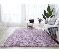 GZQIAWY Alfombras Alfombras Suaves De Felpa con TeñIdo Anudado para Dormitorio,Sala De Estar,Alfombras Antideslizantes,Alfombras para HabitacióN De NiñOs Morado Oscuro 50×80cm