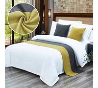 GZQIAWY Colchas Bed Runner Throw Ropa de Cama Single Queen King Bed Cover Toalla Home Hotel Decoraciones Bed Towel Bufanda Funda de cojín de 45 cm + Almohada (1 Juego)