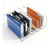 GZRXIOU Organizador Escritorio Portacartas 5 Compartimentos en PláStico Blanco, Bandeja para Cartas, Organizador Documentos, Diseño Moderno, Ahorra Espacio, Ideal Oficina Hogar, Perfecto Mesa Pequeña