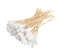 GZRXIOUS 100 Piezas Hisopos de Algodón de Largo,Bastoncillos de Algodón con Mango de Largo, con Asas de Madera, Cotonetes para Limpieza,Cuidado,Bastoncillos Maquillaje, 20cm