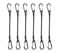GZRXIOUS 6 PCS Goma Elástica con Mosquetón, 12 Zoll Tensor de Equipaje, Expander con Ganchos, Cuerda Elástica para Mochila, Equipaje, Bicicleta, Camping, Coche