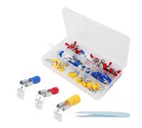 GZRXIOUS 80 Piezas Terminales Eléctricos con Pinza - Kit de Conectores Faston Aislados & Terminales de Crimpado para Coche - Juego de Terminal para Auto, Moto y Electrodomésticos - Colores 0,5-6 mm²