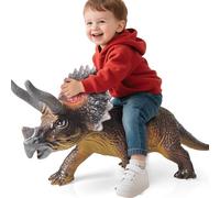 Gzsbaby Dinosaurs King Giant Triceratops - Juguete de dinosaurio realista de 32 pulgadas, juguete de dinosaurio gigante para niños de 3 a 5 a 7 años, regalos perfectos para fiestas, regalos de