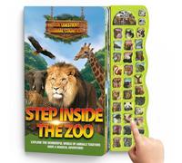 Gzsbaby Libro de dinosaurios para niños de 3 a 5 años, juguetes educativos de aprendizaje, regalo para niños y niñas, libro ocupado (animal)