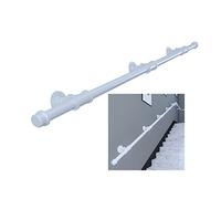 GZSLKSCD Pasamanos de Escalera, pasamanos de Escalera de 1 a 20 pies, Barra de Apoyo Antideslizante, pasamanos de Tubo de Acero, Kit de Soporte de barandilla de Escalera (Blanco, 12 pies/360 cm)