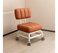 GZSLKSCD Taburete bajo con Ruedas y Respaldo, Taburete Corto con Ruedas, Taburete de pedicura Giratorio de 360° para el hogar, Taburete pequeño con Ruedas (un Color E) (un Color I)