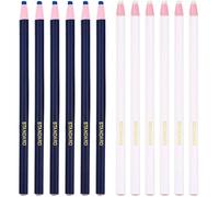 GZSYWZ 12 Piezas Tiza Costura - Azul y Blanco Tizas de Sastre Marcadores de Tela Borrables Multiusos Tiza para Modistas para Marcar