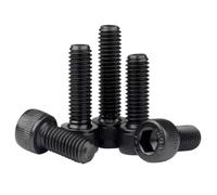 GZSYWZ 5 Piezas M8 X 25mm Tornillos Cilíndricos de Cabeza Hexagonal - Tornillos Allen de Acero Inoxidable para Reparación & Sujetador, Negro, Totalmente Roscado