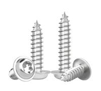 GZSYWZ Torx Tornillos Autorroscantes - Acero inox 304 Plateado Tornillos para Madera Rosca Completa Tornillo de Cabeza Redonda con Arandelas, M5 x 20mm (20 Piezas)