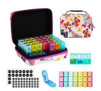 GZWENHAN Organizador mensual de pastillas de 31 días con 3 compartimentos diarios, caja de medicamentos de viaje con cortador de píldoras, estuche de almacenamiento AM PM (caja de almacenamiento de