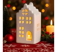 GZWY Casas de Navidad con iluminación, iluminación LED, decoración navideña, casa de Navidad, decoración de madera, interior, casa de luz, decoración de Navidad, LED, pueblo de Navidad, color blanco