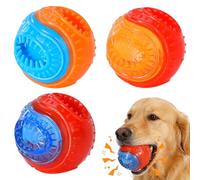 GZWY Juguete de inteligencia para perros, pelota interactiva de juguete para perros, bolas donantes de bocadillos para perros chirriantes y para promover la inteligencia para perros pequeños y