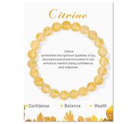 GZWY Pulsera para mujer, 8 mm, redonda, pulseras de la amistad con tarjeta, piedra protectora, amuleto de la suerte, talismán, regalo de Navidad, regalo de cumpleaños, pulsera de regalo para hija