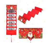 GZWY Soporte para dinero sorpresa navideña, soporte para dinero de Navidad con 10 compartimentos, soporte para tarjetas de regalo de Navidad, regalo sorpresa de Papá Noel, soporte para dinero (A)