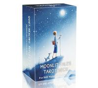 GZXINKE Baraja de cartas del tarot 78 cartas con guía, mazo de tarot de cuentos iluminados por la luna, tarot suave estilo libro de cuentos para principiantes, lectura intuitiva, reflexión y