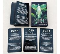 GZXINKE Baraja de oráculo con números de ángel, cartas de oráculo para principiantes, mazo de cartas de afirmación de números de ángel, te dice cómo vivir tu vida de la mejor manera
