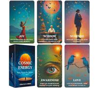 GZXINKE Cartas de oráculo cósmico, cartas de oráculo con mensaje del universo para principiantes, fuerza interior, orientación espiritual, mazo de oráculo, sabiduría universal para uso diario,