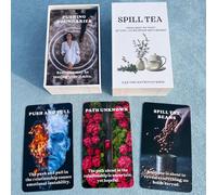 GZXINKE Spill Tea Oracle Deck Relaciones Oracle Deck Vida Oracle Deck Cartas Deck para Principiantes Descubre Verdades Ocultas y Relaciones De La Vida