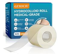 GZXOCIU Rollo de apósito hidrocoloide: 5 cm x 5 m, ultraadhesivos, absorbentes y resistentes al agua, grandes parches hidrocoloides para el cuidado de heridas, vendaje Hydro Seal para cicatrización de