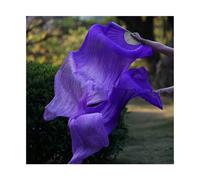 GZXXB Abanicos Largos de Seda Abanicos de Danza del Vientre Seda teñida 2 unids/par Izquierda + Derecha 180 * 90 Cm