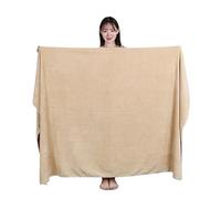 GZXXB Toallas Baño Grandes Extra Large Toalla de baño Microfibra Grande y Gruesa 180 x 200 cm, Absorbente Secado rápido, Multifuncional, for natación, Fitness Deportes(Beige,120X200cm)