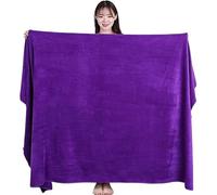 GZXXB Toallas Baño Grandes Extra Large Toalla de baño Microfibra Grande y Gruesa 180 x 200 cm, Absorbente Secado rápido, Multifuncional, for natación, Fitness Deportes(Deep Purple,180X200cm)