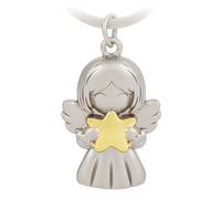 GZXYA Llavero con colgante de ángel de la guarda, colgante de la suerte, ángel con corazones para exámenes o coche, adecuado como regalo para mujeres, novias, colegas. (1414 oro)