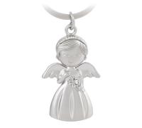 GZXYA Llavero de ángel de la guarda, amuleto de la suerte, ángel con corazones para exámenes o coche, adecuado como regalo para mujeres, novia, colegas. (1165),F-Silber
