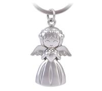 GZXYA Llavero de ángel de la guarda, amuleto de la suerte, ángel con corazones para exámenes o coche, adecuado como regalo para mujeres, novia, colegas. (1275),D-Silber