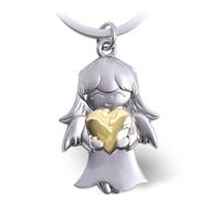 GZXYA Llavero de ángel de la guarda con el trébol de la suerte para exámenes o coche, ideal como regalo para mujeres, novia, colegas, L, Metal