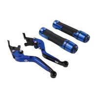 GZYF 2 pares de empuñaduras de manillar extensibles plegables de aluminio de 7/8" (22 mm) y palancas de embrague de freno azules para TIGER 800 XC/XCX/XR/XRT/XRX 2015-2018