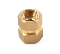 GZYF Adaptador roscado de latón para reductor de tuberías, G3/4 hembra a G3/4 hembra, boquilla hexagonal dorad